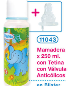 mamadera 250 ml con tetina