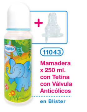 mamadera 250 ml con tetina