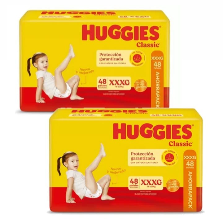 2 bolsones HUGGIES CLASSIC XXXG