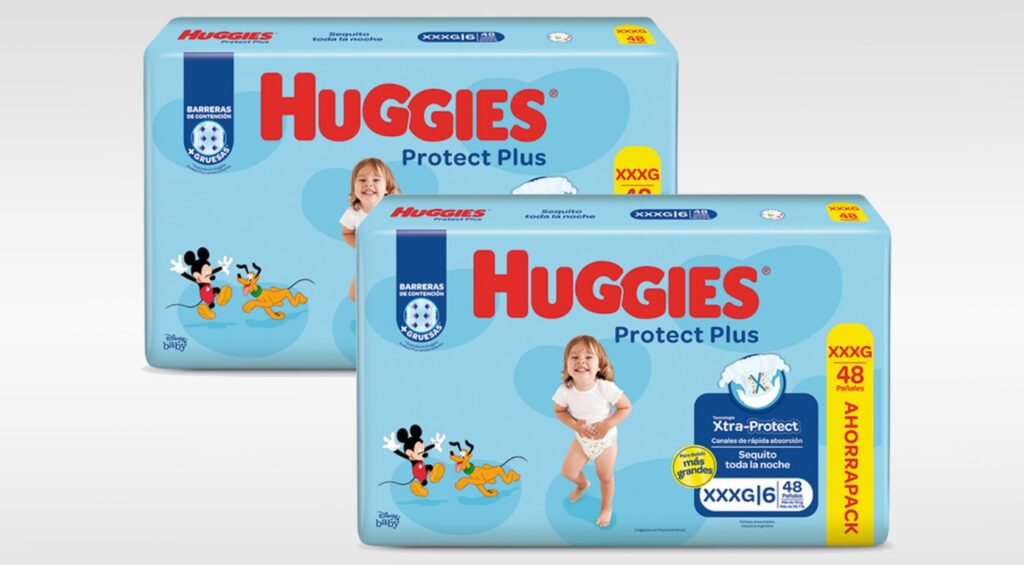 2 bolsones Huggies Protect Plus XXXG