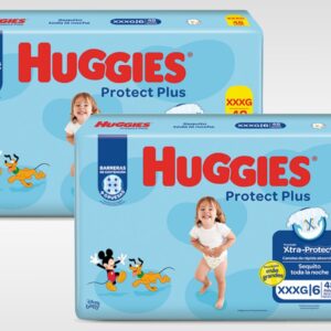 2 bolsones Huggies Protect Plus XXXG